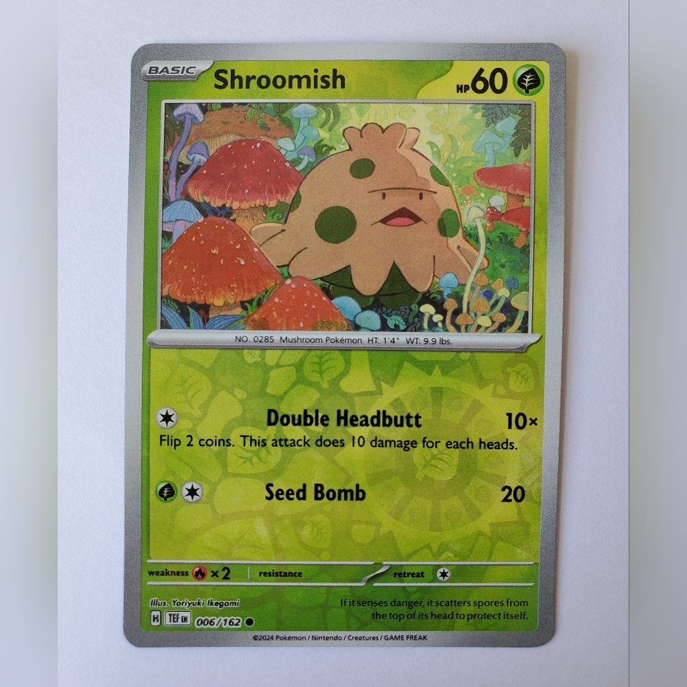 Shroomish 6/162 | Temporal Forces | Reverse Holo Common | NM Pokemon TCG Card